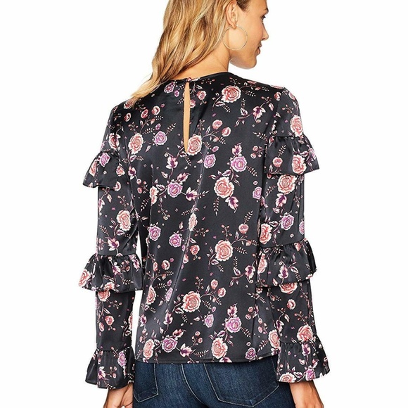 🌺Ella Moon Elsy Ruffle long sleeve floral XS NWT - Picture 3 of 6